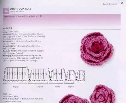 玫瑰花教程钩针渐变图解大全图片